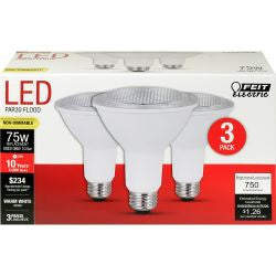 FEIT PAR30L75/10KLED/3 750 Lumen Non-Dimmable LED PAR30 PAR30LDM/930CA