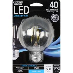 FEIT BPG2540/850/LED 300 Lumen G25 5000K Dimmable LED