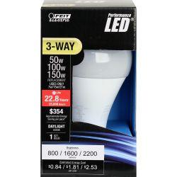 Feit A50/150/927CA 800 / 1500 / 2200 Lumen 2700K 3-Way Non-Dimmable LED