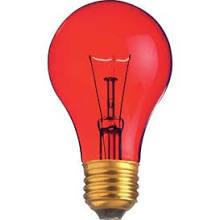 Satco S6080  Transparent Red 25 Watt Party Light Bulb