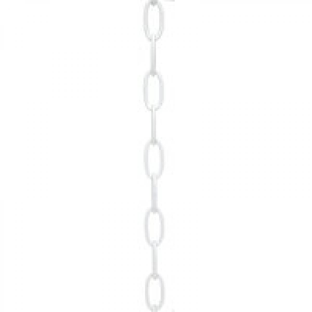 Satco 25-1072 8 Ga. Chain; Textured White Finish; 1-1/2 in.; Link Len; 7/8 in.; Link Wid; 1/8 in.; Thick; 1 yd. Len; 24 yd./Ctn; 35lbs Max