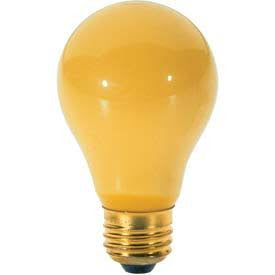 40 Watt Incandescent Yellow A19 Light Bulb, Medium Base - 40A/Bug