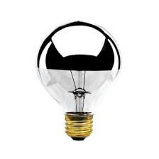 Bulbrite 712331 - 100 Watt Clear Silver Bowl Light Bulb - G25 Globe