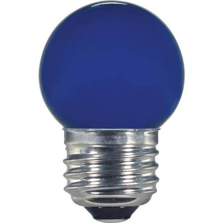 Satco S9162 1.2W S11/BL/LED/120V LED S11 Light bulb 120 Volts 1.2 Watts Medium Blue