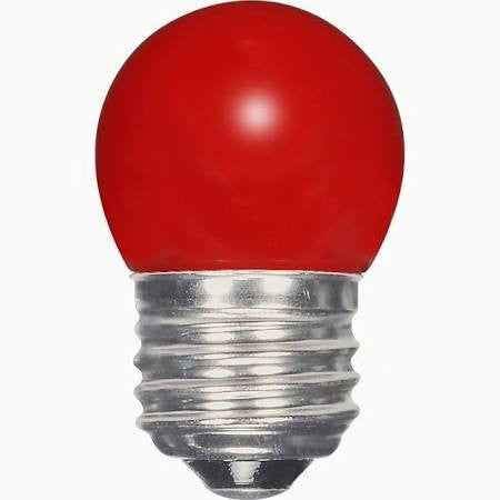 Satco S9165 1.2W S11/RED/LED/120V LED S11 120V 1.2 Watts Red