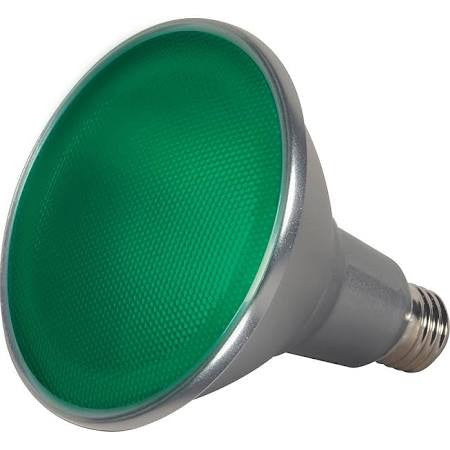 Satco S9481 15PAR38/LED/40'/GREEN/120V 15 Watt PAR38 Medium LED Green - NOW S29481