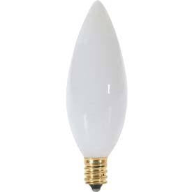 Replacement for Satco S3290 60B10/W 60W Candelabra Incandescent E12 Base White - NOW LED