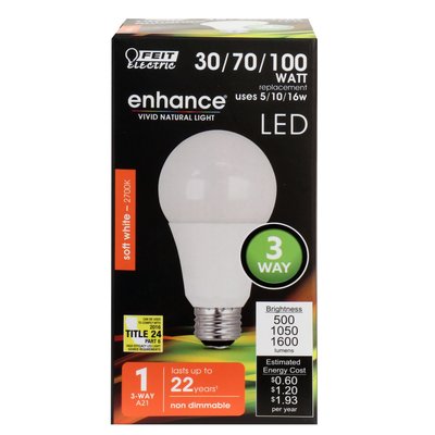 FEIT A30/100/927CA LED 3WAY Bulb