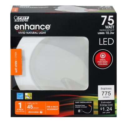 FEIT LEDR4HO/927CA  2700K 10.3 Watts Round LED Downlight
