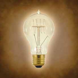 Satco S2411 Satco Light Bulbs 25A19/CL/120V - 25 Watt - Antique Vintage - Quad Loop - 120 Volt - Light Bulb