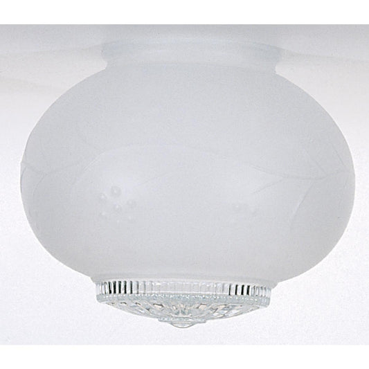 Satco 50-108 Hall Glass Shade 6 in. x 3-1/4 in. 5-9/16 in. Diameter 3-1/4 in. Fitter 5 in. Height