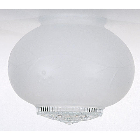 Satco 50-108 Hall Glass Shade 6 in. x 3-1/4 in. 5-9/16 in. Diameter 3-1/4 in. Fitter 5 in. Height