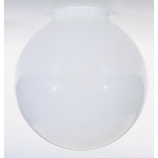 Satco 50-144 Sprayed Glossy White Ball Shade 8 in. Diameter 4 in. Fitter