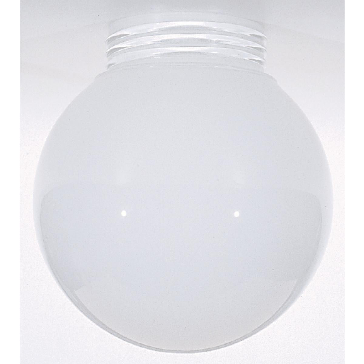 Satco 50-216 Opal Ball Glass Globe Shade 6 in. Diameter 3-11/64 in. Screw Fitter Inside Sprayed White
