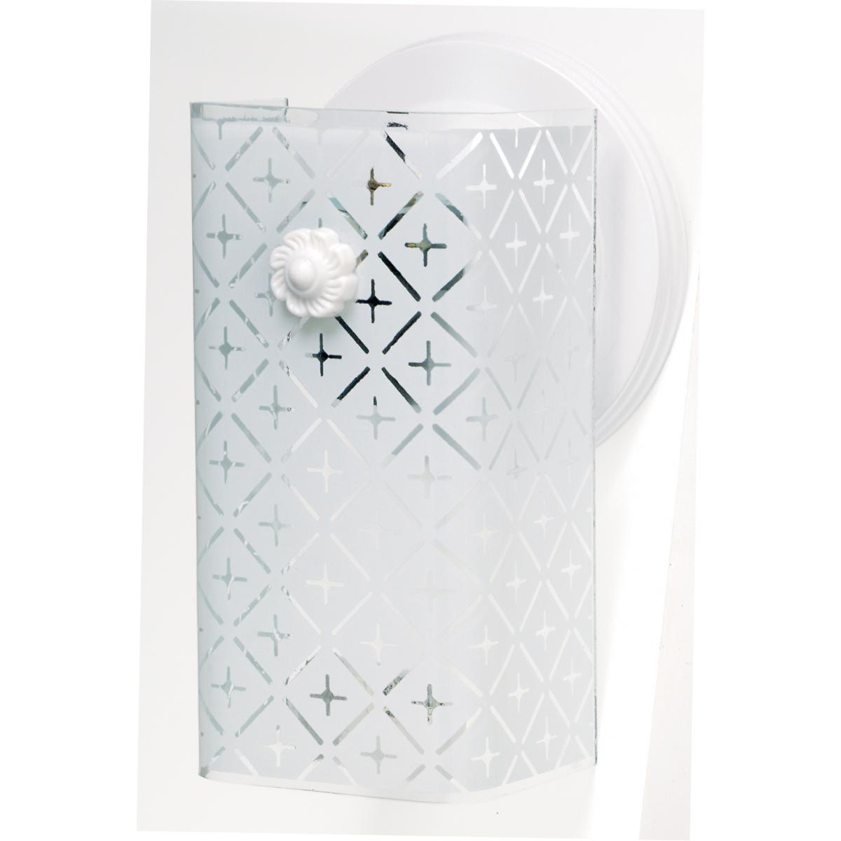 Satco 50-234 7 in. U-Channel Shade Vertical Hole 1-3/4 in. From End 7/16 in. 1/8 Slip White