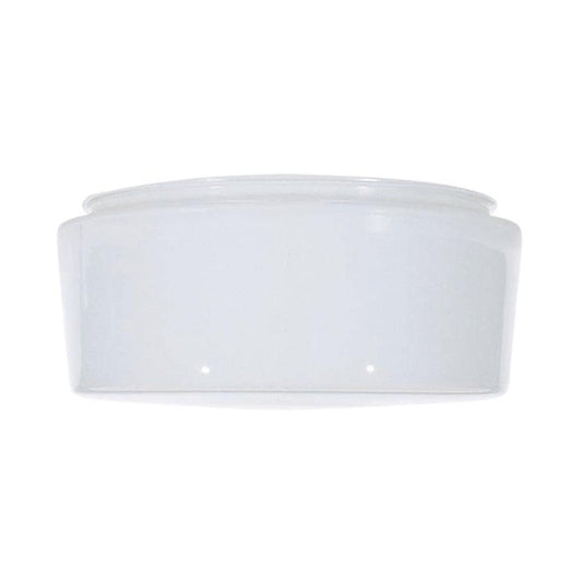 Satco 50-334 6 in. White Drum Glass Shade 6-5/8 in. Diameter 5-7/8 in. Fitter 3-1/2 in. Height Sprayed Inside White
