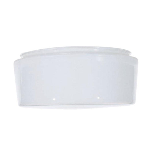 Satco 50-336 10 in. White Drum Glass Shade 10-5/8 in. Diameter 9-7/8 in. Fitter 4-3/16 in. Height Sprayed Inside White