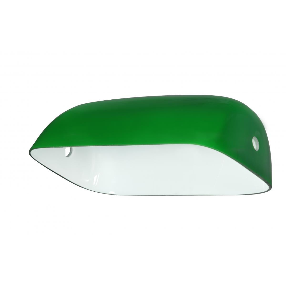 Satco 50-667 Cased Pharmacy Glass Shade Green Glass 9 in. Width 7/16 in. Slip Side Holes