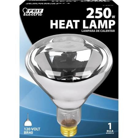 Feit 250R40/1 250W BR40 Clear Heat Lamp