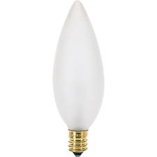 25 Watt Incandescent Frosted B9 1/2 Light Bulb, European Base - Satco S3380