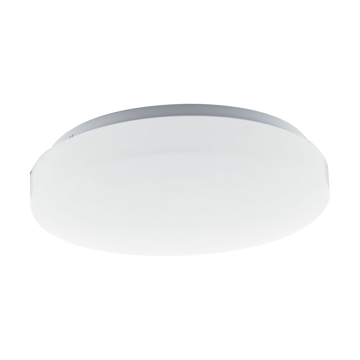 Satco 62-1211 11 inch Acrylic Round Flush Mounted LED Light Fixture CCT Selectable with Microwave Sensor  White Finish 120V