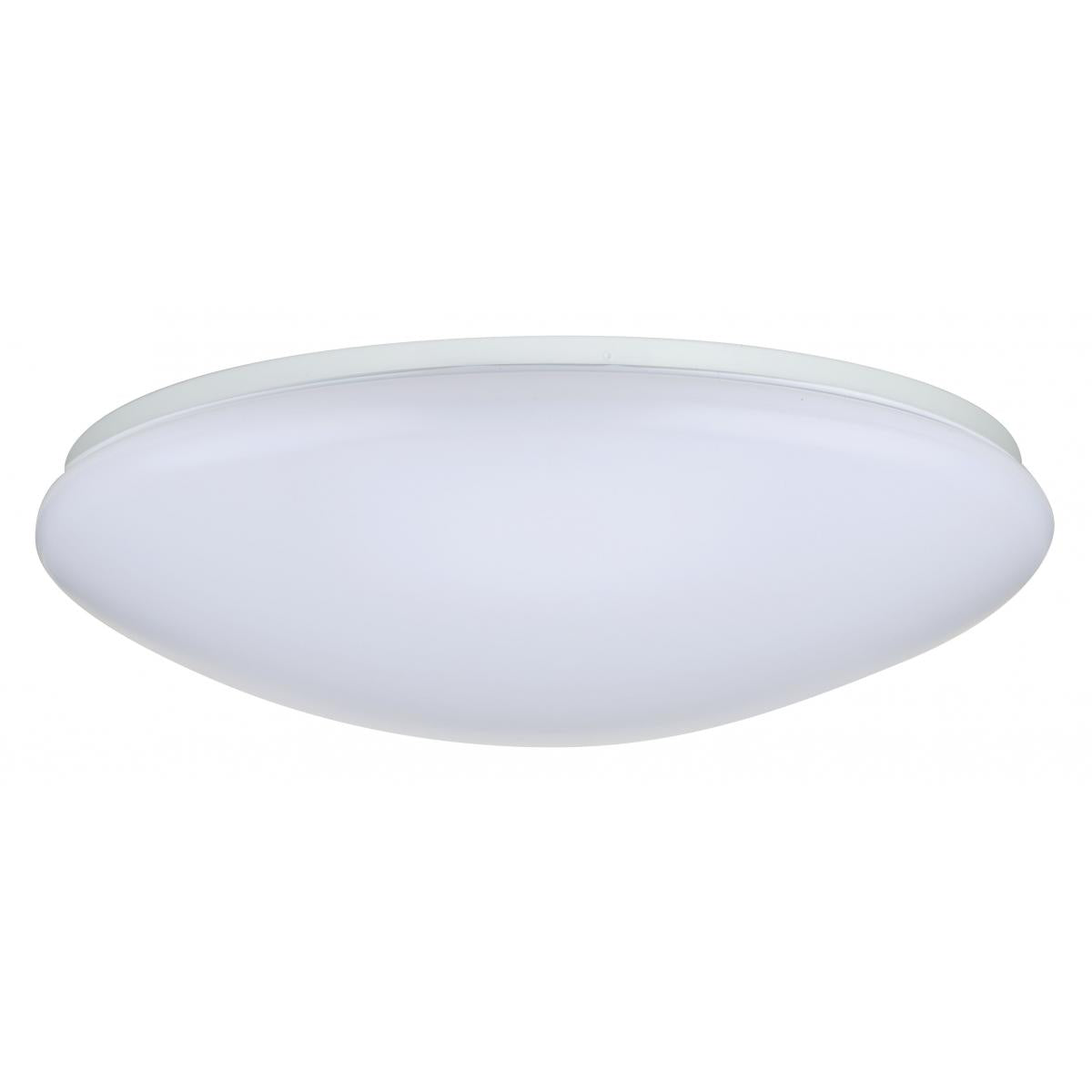 Satco 62-1218 19 inch; Flush Mounted LED Fixture; CCT Selectable; Round; White Acrylic