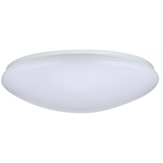 Satco 62-1219 19 inch; Flush Mounted LED Fixture; CCT Selectable; Round; White Acrylic; with Sensor