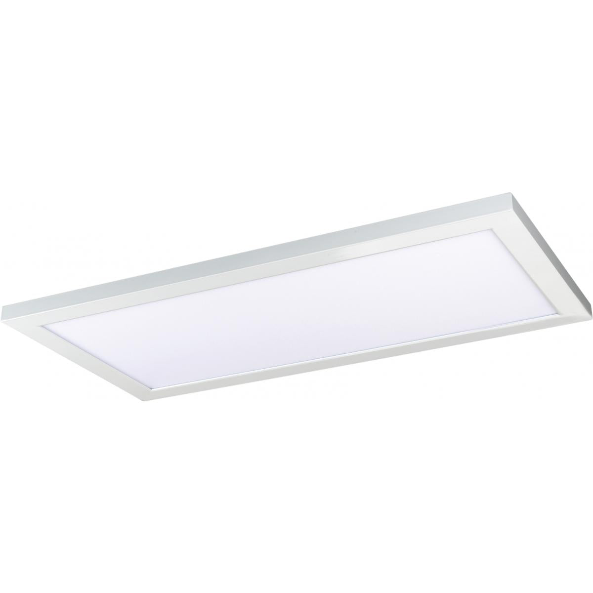 Satco 62-1252 22W 12 in. x 24 in. Surface Mount LED Fixture 4000K 90 CRI Low Profile White Finish 120/277V