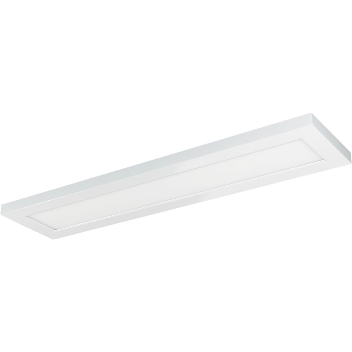 Satco 62-1255 22W 5 in. x 24 in. Surface Mount LED Fixture 4000K 90 CRI Low Profile White Finish 120/277V