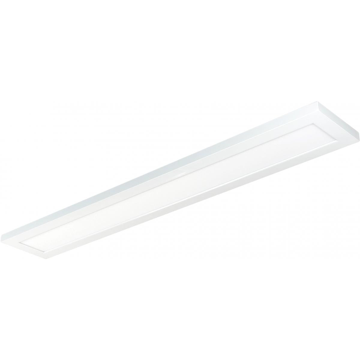 Satco 62-1256 30W 5 in. x 36 in. Surface Mount LED Fixture 4000K 90 CRI Low Profile White Finish 120/277V