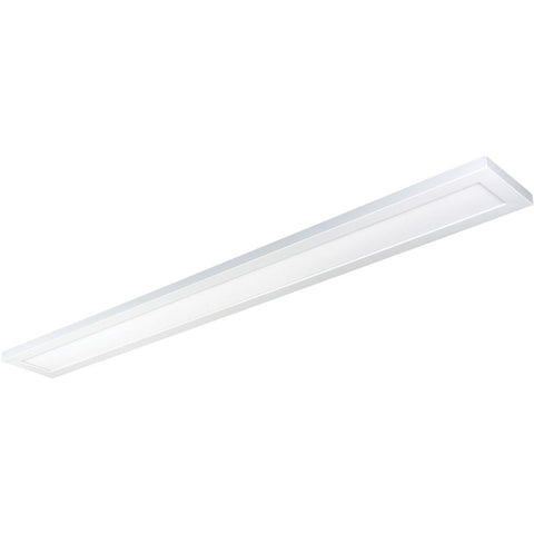 Satco 62-1257 40W 5 in. x 48 in. Surface Mount LED Fixture 4000K 90 CRI Low Profile White Finish 120/277V