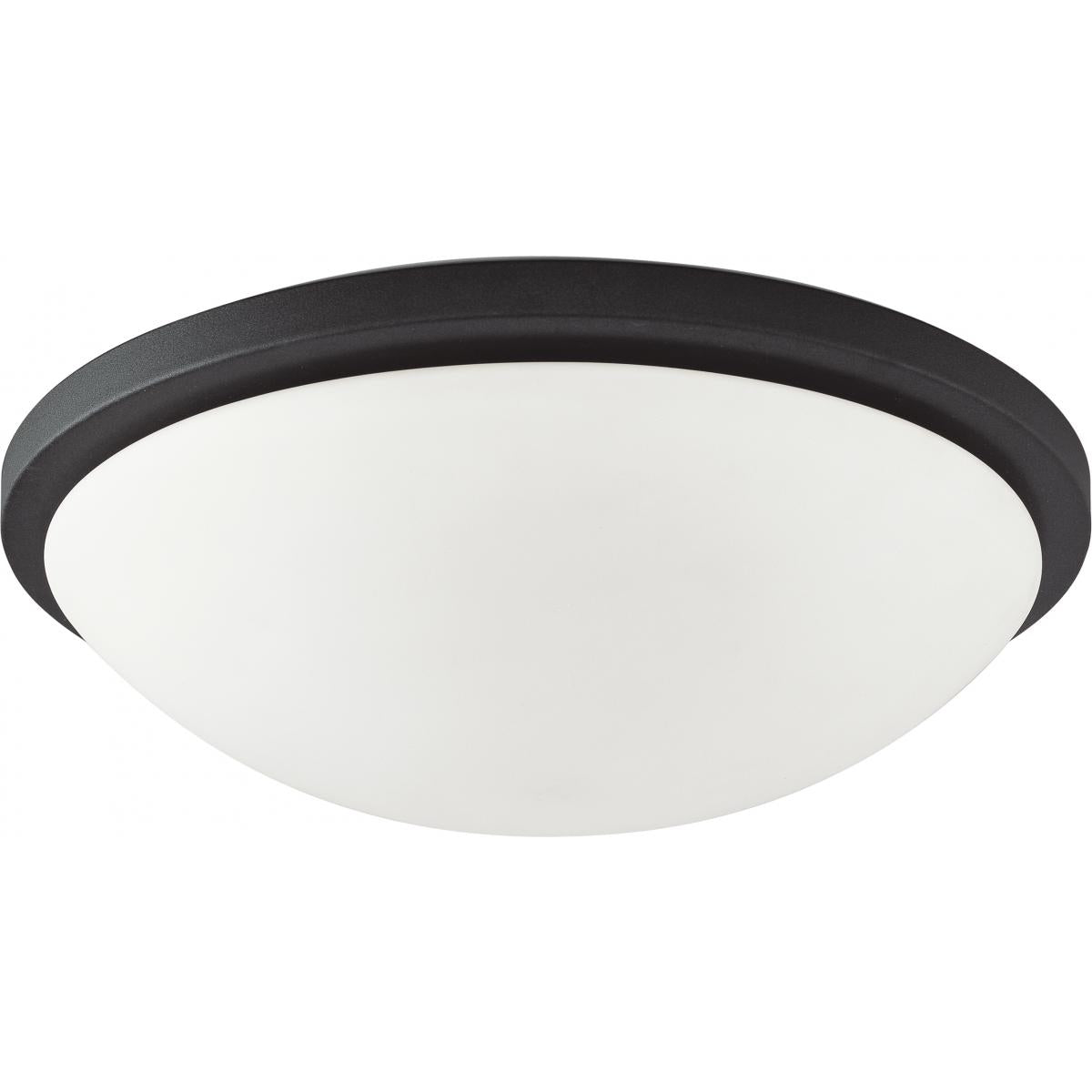 Satco 62-1442 Button LED 11 in. Flush Mount Fixture Black Finish