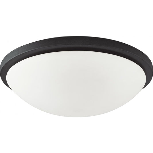 Satco 62-1442 Button LED 11 in. Flush Mount Fixture Black Finish
