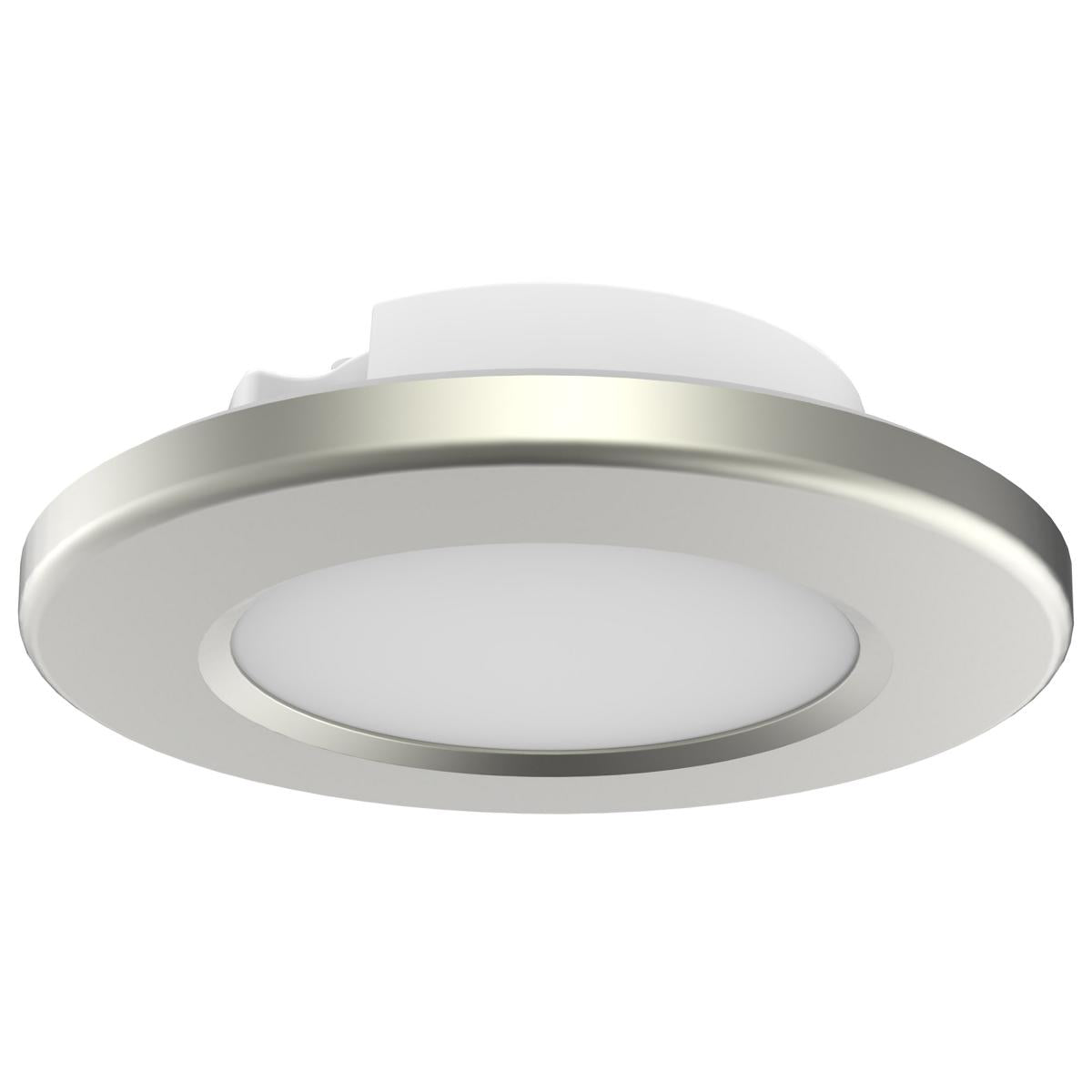Satco 62-1582 4 inch; LED Surface Mount Fixture; CCT Selectable 3K/4K/5K; Brushed Nickel
