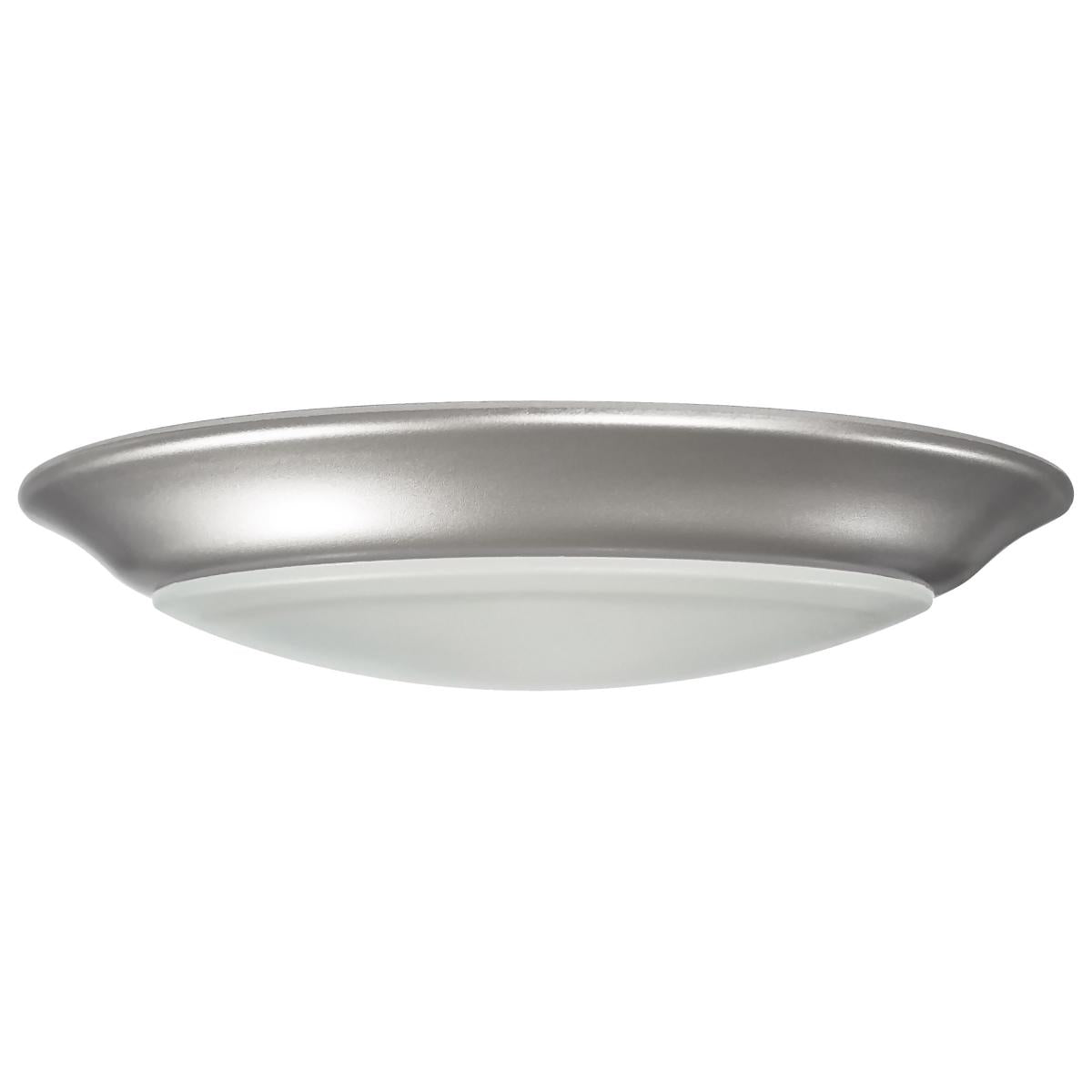 Satco 62-1672 10 inch; LED Disk Light; 3000K; 6 Unit Contractor Pack; Brushed Nickel Finish