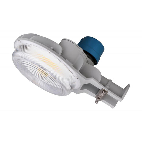 Satco 65-681 29 Watt LED Area Light with Photocell CCT Selectable and Dimmable Gray Finish 120-277 Volts Ultra Bright Lumens