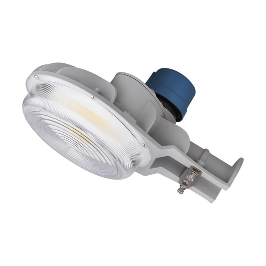 Satco 65-682 40 Watt LED Area Light with Photocell CCT Selectable and Dimmable Gray Finish 120-277 Volts Ultra Bright Lumens