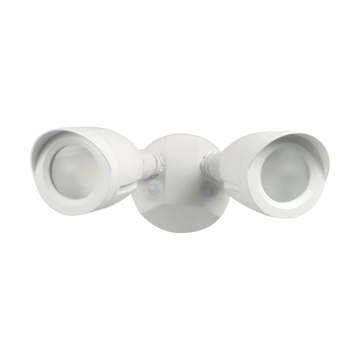 Satco 65-710 LED Security Light Dual Head White Finish 3000K