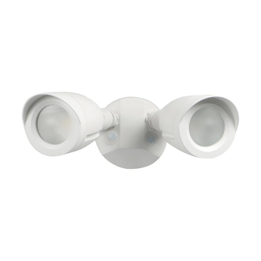 Satco 65-710 LED Security Light Dual Head White Finish 3000K
