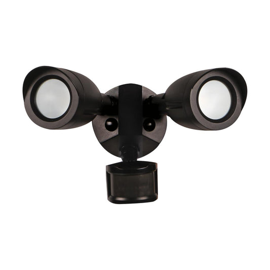 Satco 65-719 LED Security Light Dual Head Motion Sensor Included Bronze Finish 4000K