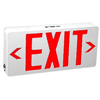 TCP 22742 Red LED Exit Sign White Housing AC Only