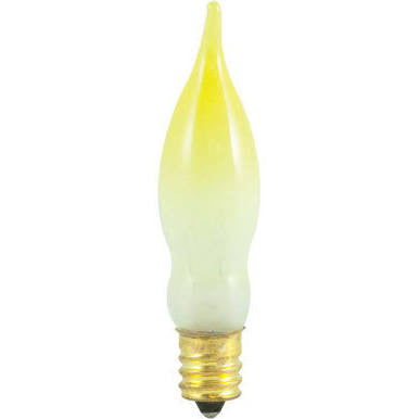 Replacement for Bulbrite 404317 7.5CFFY/15/3 Yellow Tip Flame Incandescent - NOW SATCO S3243