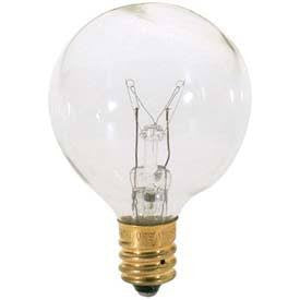Satco S3844 10G12.5 10 Watt 120 Volt G12.5 E12 Candelabra Base Clear Globe Light Bulb