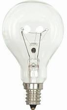 Satco S2740 40 Watt 120 Volt Clear A15 Candelabra (E12) Bulb (2 Pack)