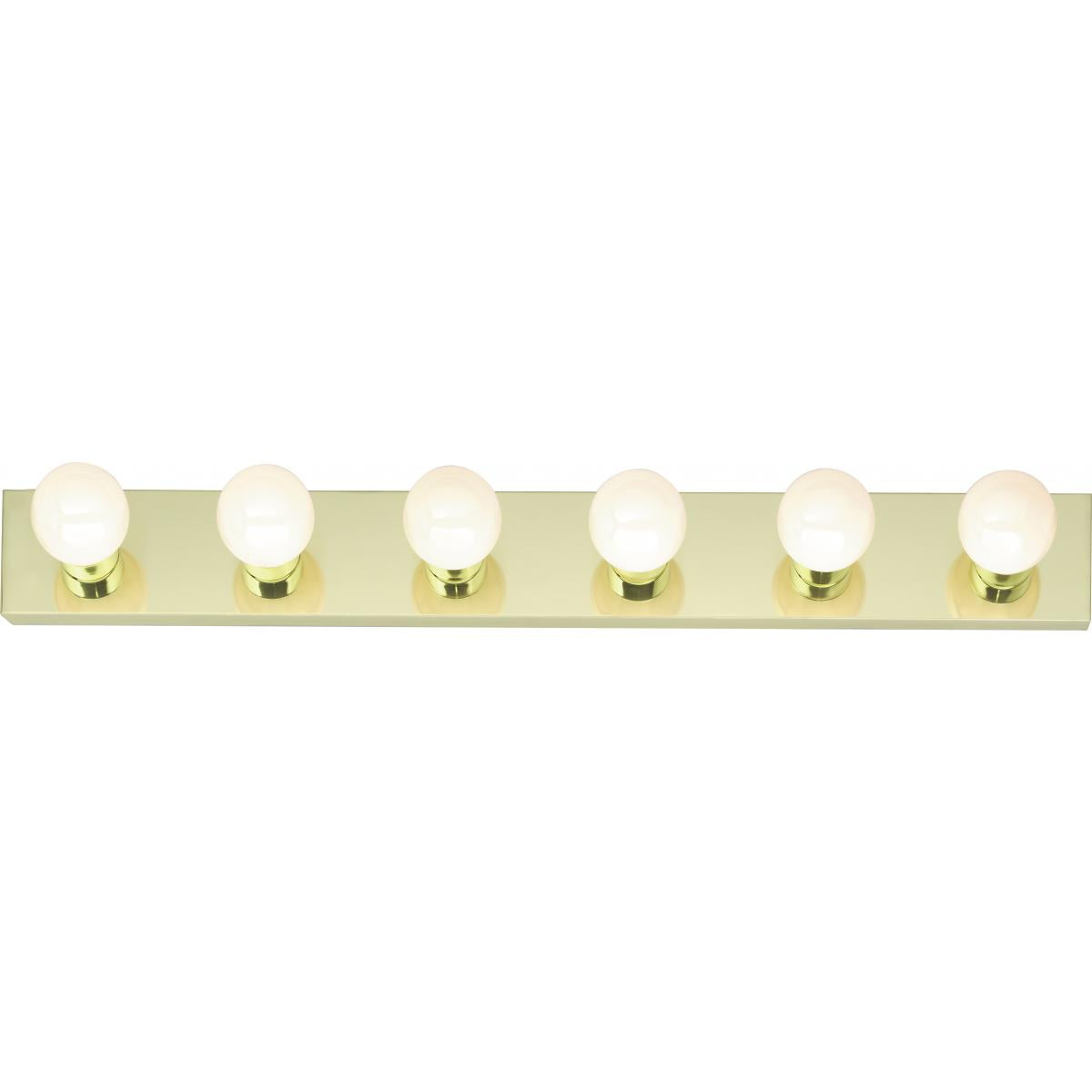 Satco 77-190 6 Light - 36" - Vanity - Strip - Polished Brass Finish
