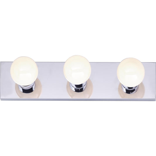 Satco 77-192 3 Light - 18" - Vanity - Strip - Polished Chrome Finish