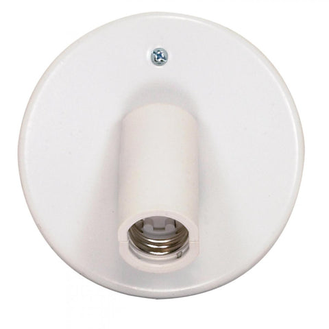 Satco 77-601 1-Light Ceiling Swivel Fixture Carded - White Finish