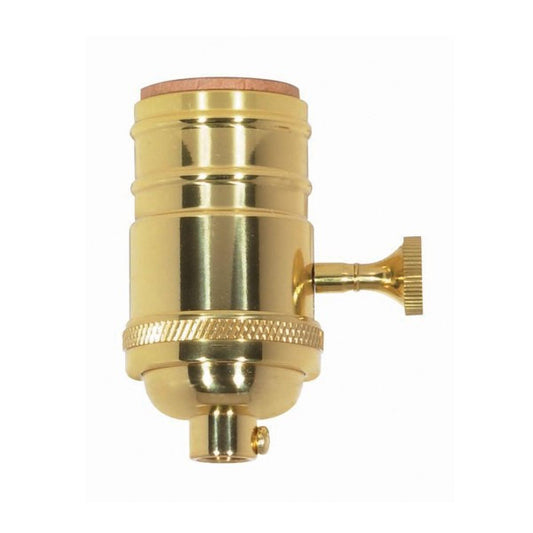 Satco 80-1058 On-Off Turn Knob Socket with Matching Finish Removable Knob