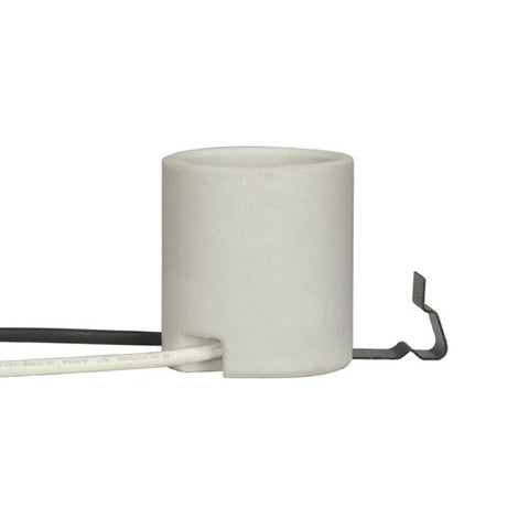 Satco 80-1328 Keyless Porcelain Socket w/Snap-in Clip