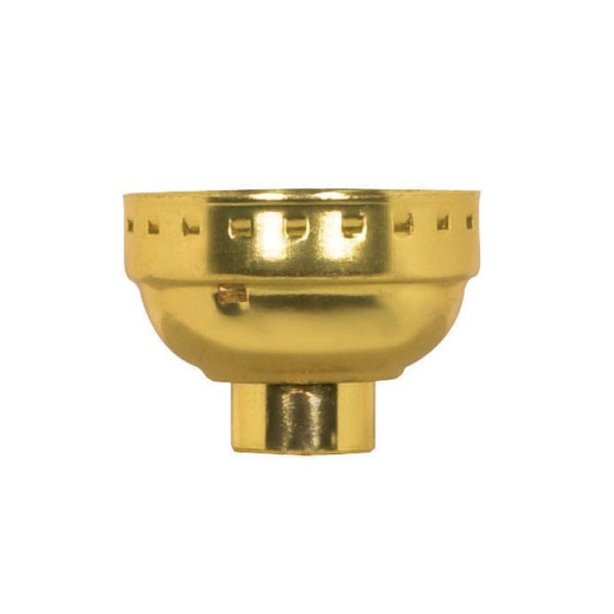 Satco 80-1350 3 Piece Solid Brass Cap With Paper Liner Polished Nickel Finish 1/8 IP Less Set Screw